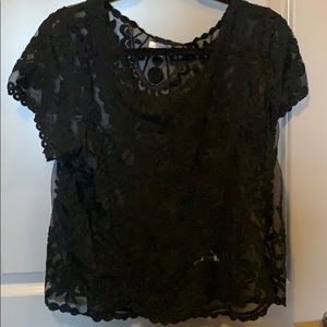 Black lace top